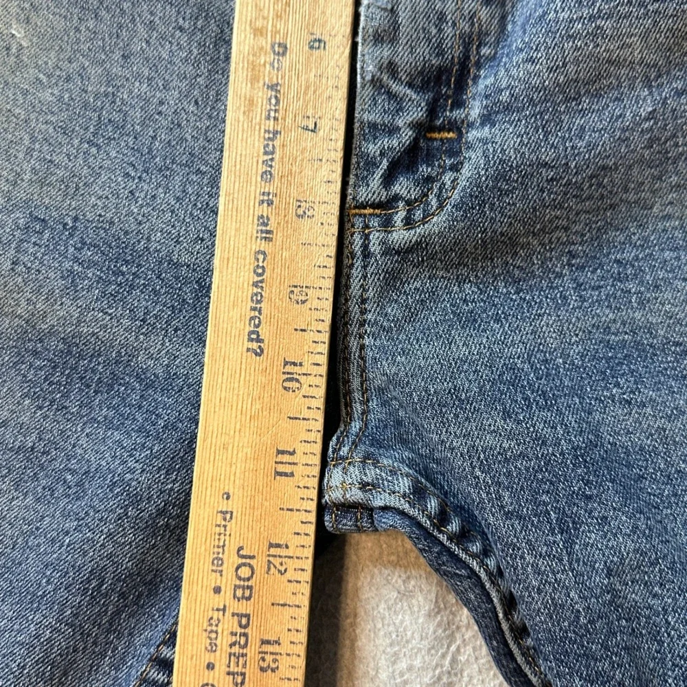 Wrangler Jeans Mens 36x29 Blue Regular Fit 96CFW Straight Leg Stretch Distressed